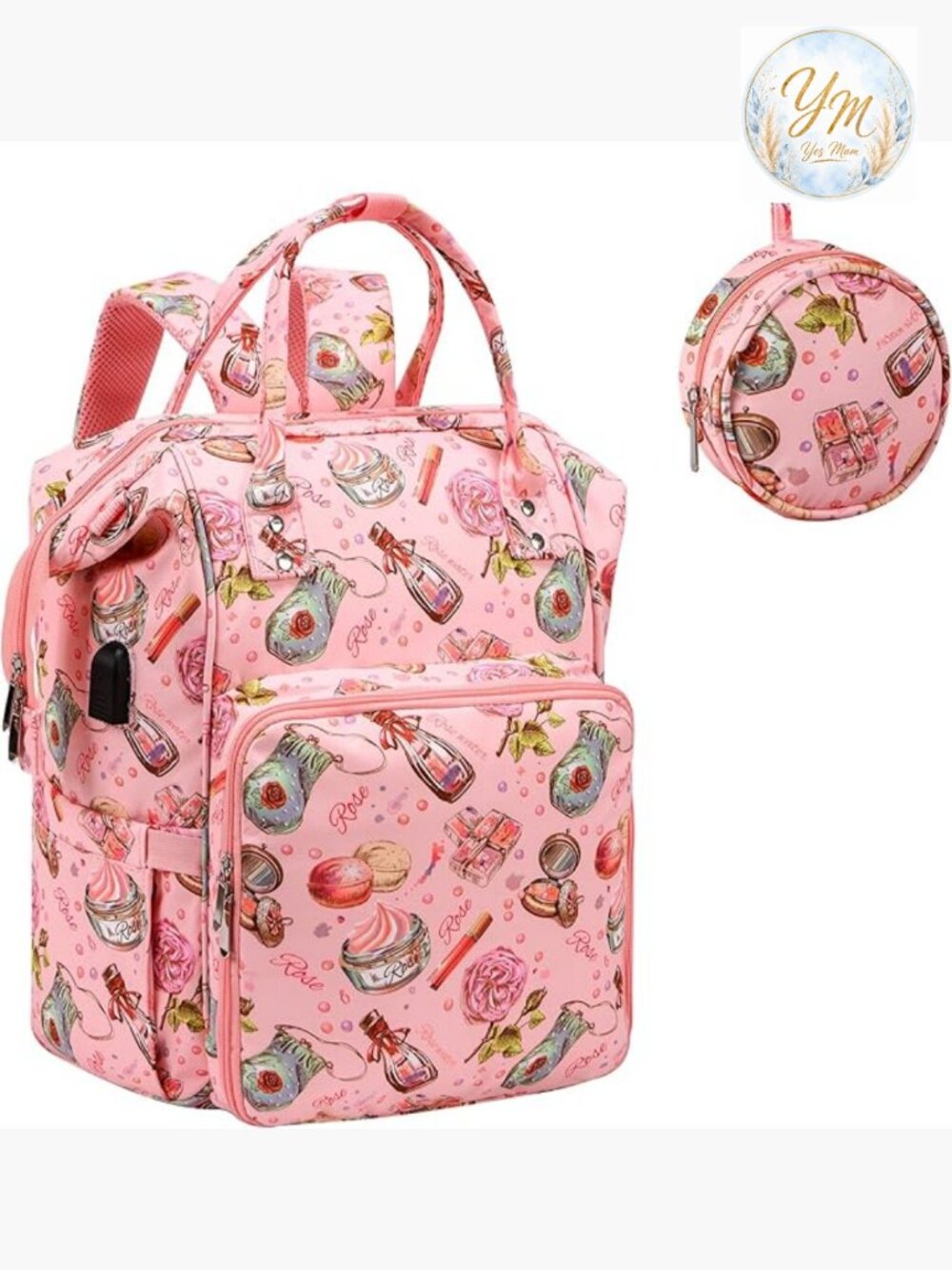 Large Crochet Knitting Backpack Tote Yarn Storage Organizer Travel Bag